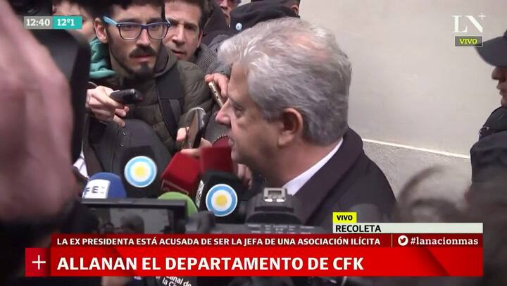 La palabra de Carlos Beraldi, abogado de Cristina Kirchner, en medio de los allanamientos