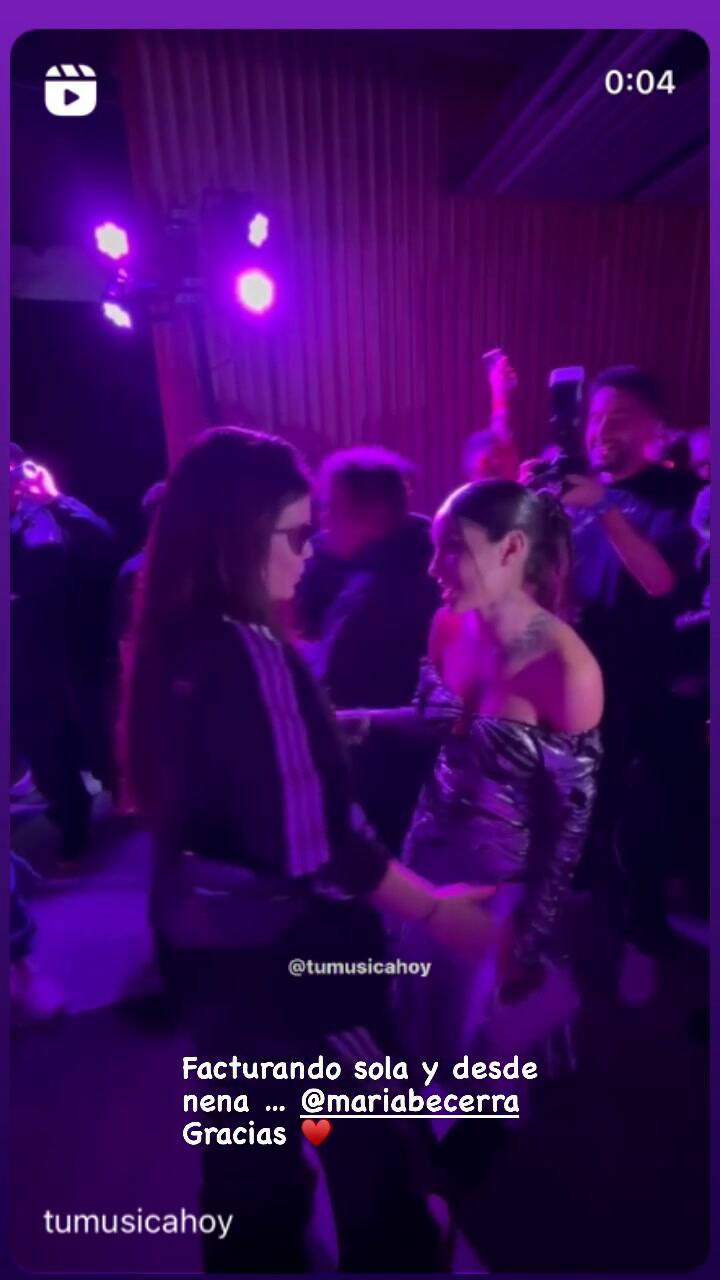 Wanda Nara le dedicó un mensaje a María Becerra