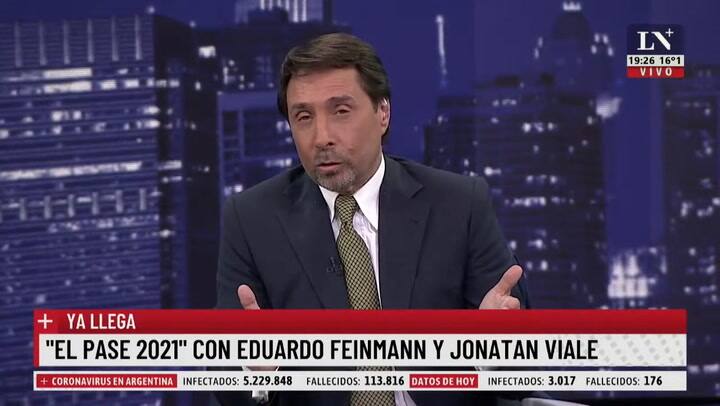El mensaje que envió en vivo Feinmann a Santiago Cafiero
