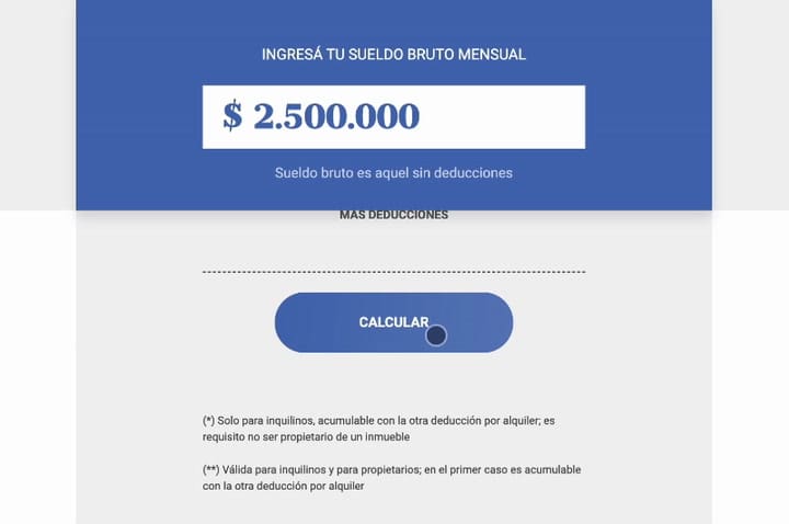 Calculadora de Ganancias - HOME