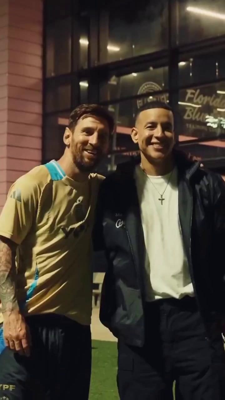 Daddy Yankee estuvo en el entrenamiento de la selección argentina