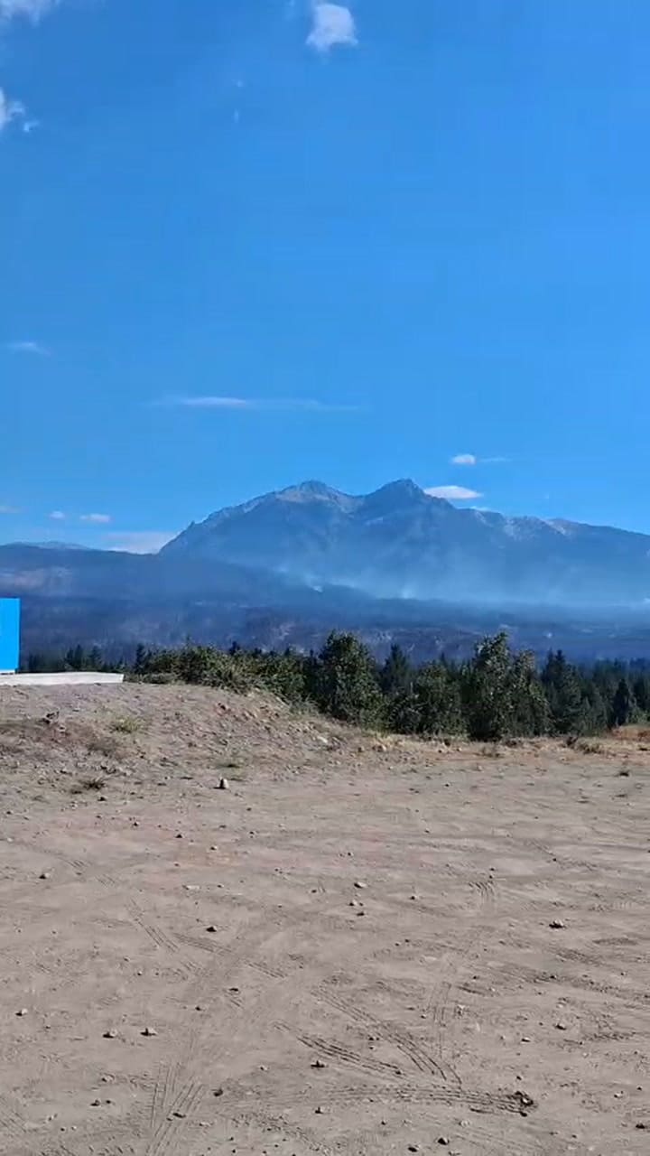 El incendio visto desde Epuyén