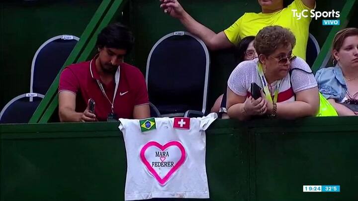 Carteles para Federer de los fanáticos