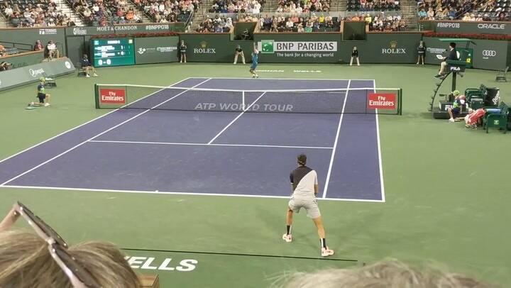 Del Potro quebró rápidamente el saque de su rival