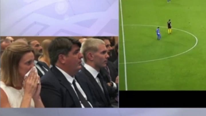 La emoción de Cristian y Sofía, padres de Franco Mastantuono