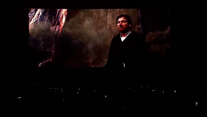El fragmento de la película de Star Wras intervenido: Milei como Luke y Cristina como Kylo Ren