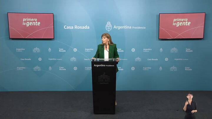 Conferencia de prensa de Gabriela Cerruti