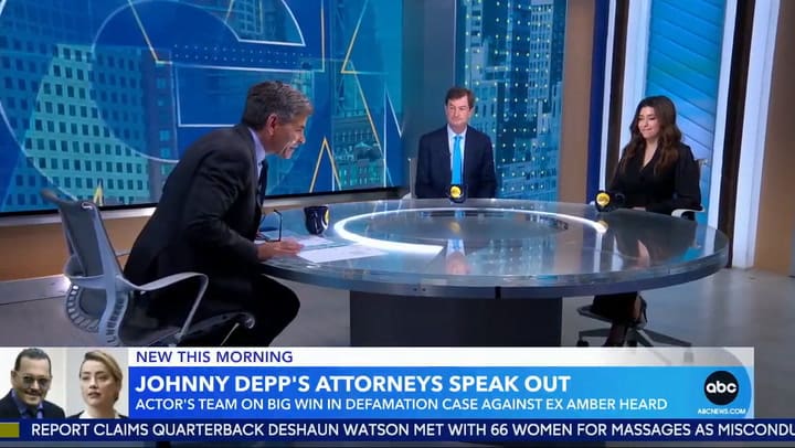 Los abogados de Johnny Depp en Good Morning America