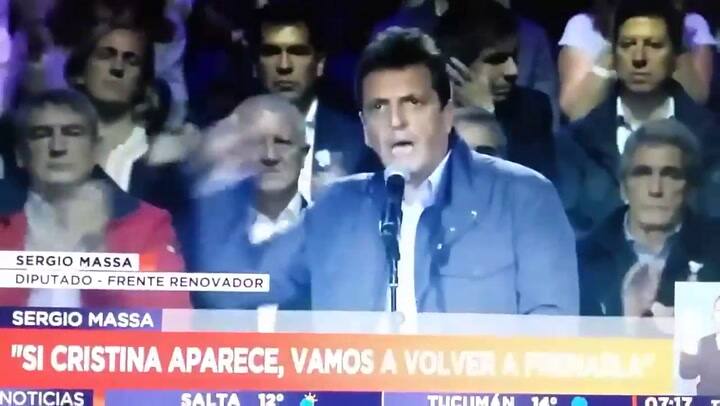 Massa: 'Si Cristina vuelve a aparecer, vamos a volver a frenarla'