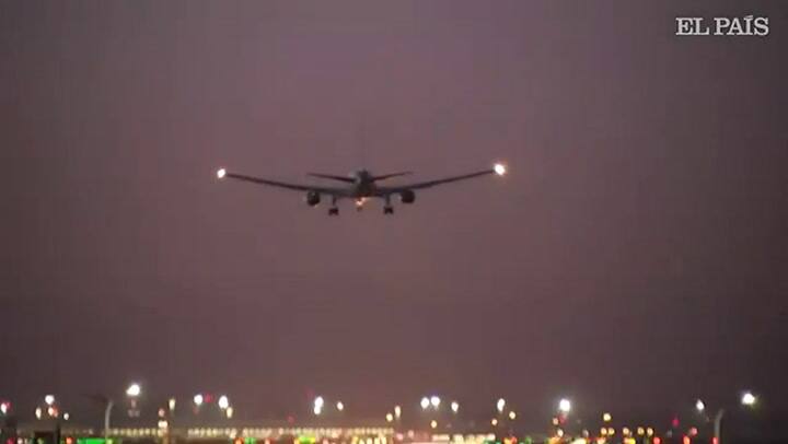 El avión de Air Canada aterrizó en el aeropuerto de Barajas