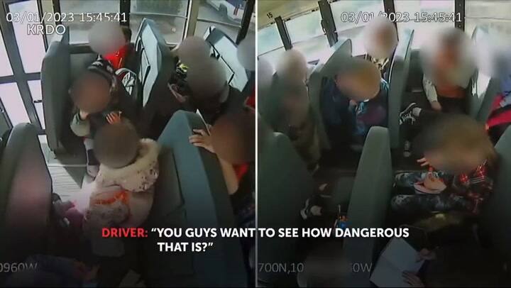 Los estudiantes se golpearon la cabeza cuando el conductor frenó intempestivamente