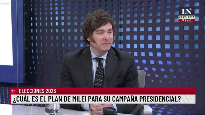 Milei: 'Sacar al Frente de Todos de la segunda vuelta es mandarlo a la B'