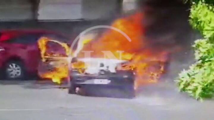 Así explotó el taxi en Recoleta