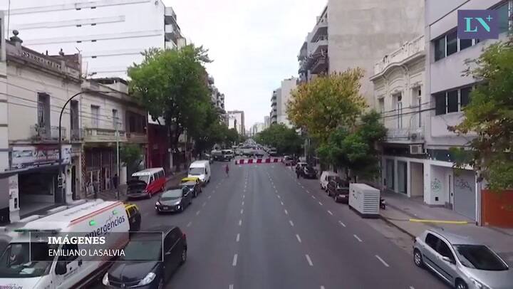Drone: así se ve el cruce de la Avenida Córdoba y Juan B. Justo desde el aire