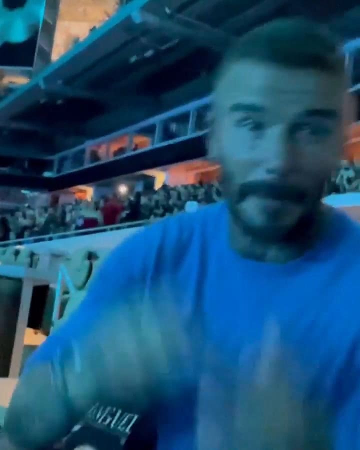 David Beckham disfruta del concierto de The Weeknd con su hija Harper en Miami