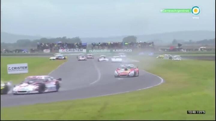 El choque de Mangoni en Olavarría - Fuente: TV Pública