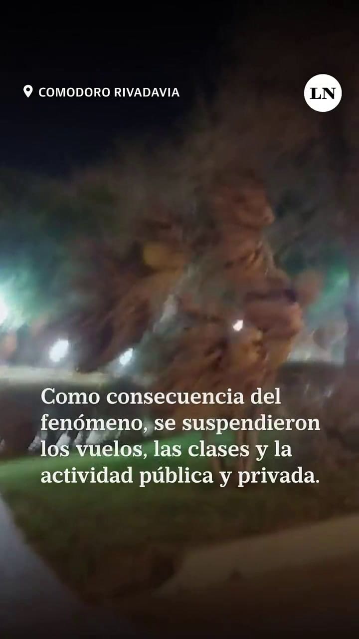 Destrozos y corte de energía: vientos “huracanados” de 160km/h en Comodoro Rivadavia