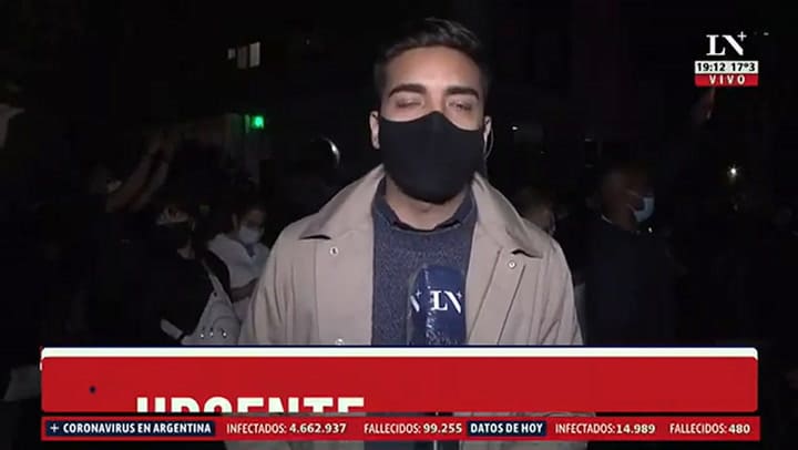 Tensión frente a la embajada de Cuba en la Argentina