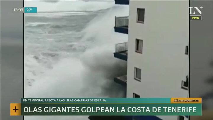 Olas gigantes golpearon la costa de Tenerife