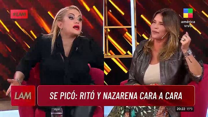 El tenso cruce de Nazarena Velez y la Rito