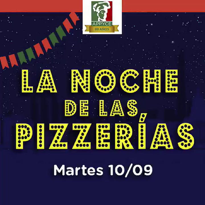 Este 10 de septiembre se celebra la Noche de las Pizzerías 2019 - Fuente: APPYCE