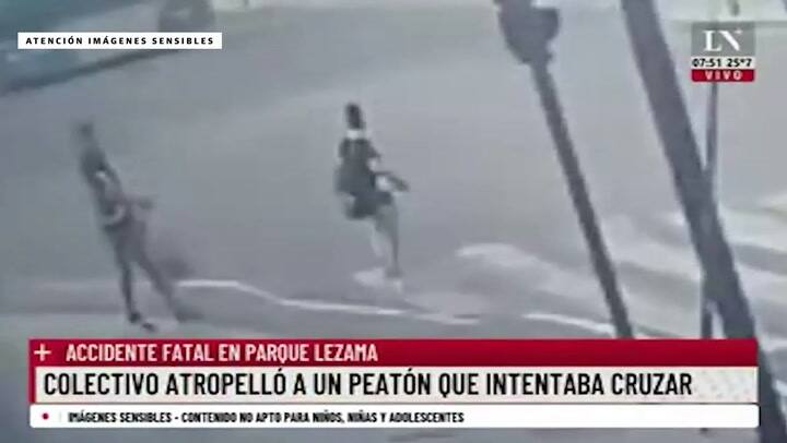 Colectivo atropelló a un peatón que intentaba cruzar