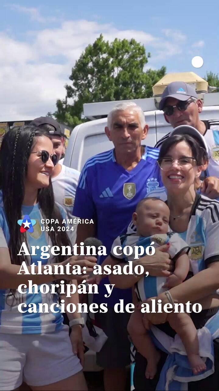 Una marea de argentinos en la previa del partido en Atlanta