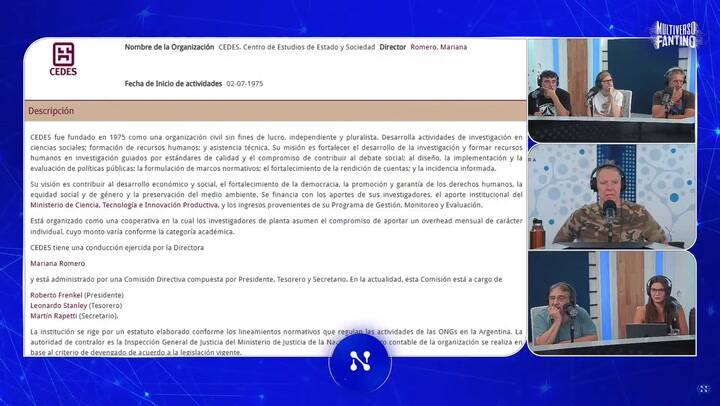 La crítica de Fantino a los economistas del CEDES