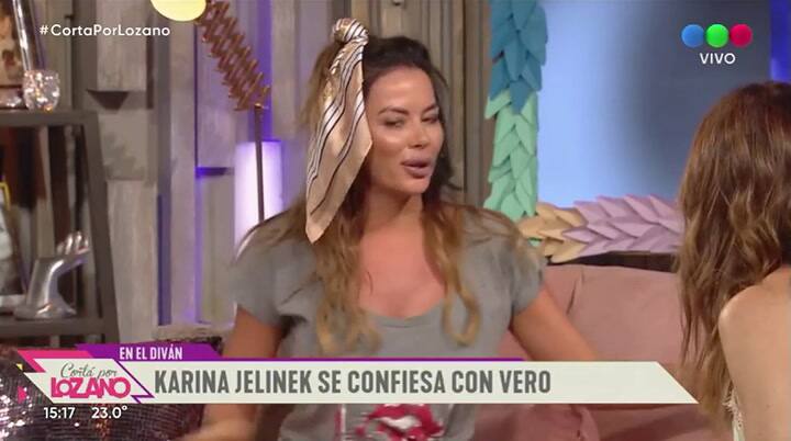 La descompensación de Karina Kelinek en vivo - Gentileza: Telefé