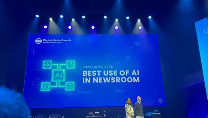LA NACION obtuvo el primer premio global por el uso de IA en la Redacción