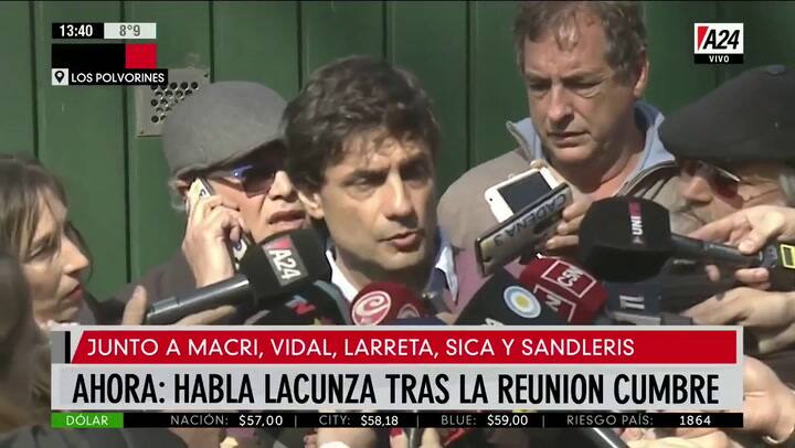 La breve aparición de Lacunza con la prensa - Fuente: A24