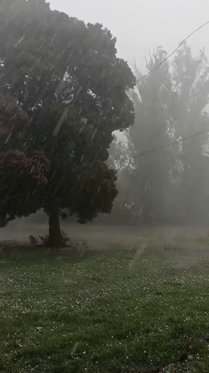 Fuerte granizada en Lobería