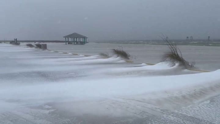 Las playas de Pensacola tras las intensas nevadas