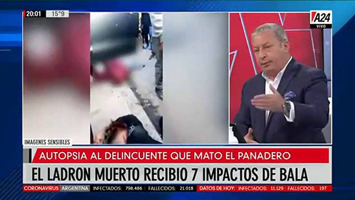 Fuerte cruce entre Eduardo Feinmann y uno de sus panelistas por el panadero que mató a un ladrón