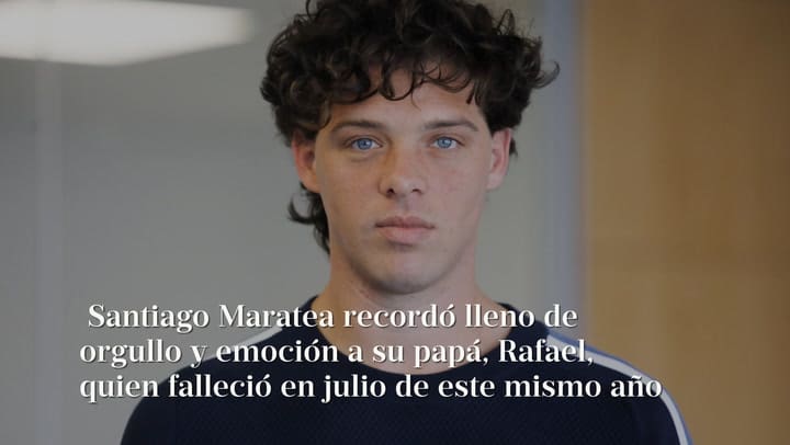 Santiago Maratea recordó lleno de orgullo y emoción a su papá, Rafael, quien falleció en julio de este mismo año luego de batallar contra un cáncer de pulmón