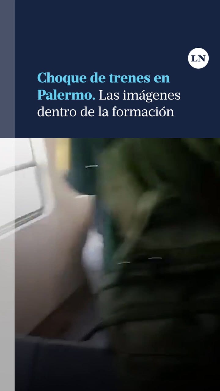 Choque de trenes en Palermo. Las imágenes dentro de la formación