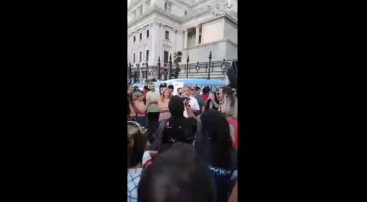 El fiscal sumariado en una manifestación