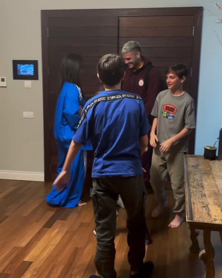 Así recibieron a Mauro Icardi sus hijas por su cumpleaños