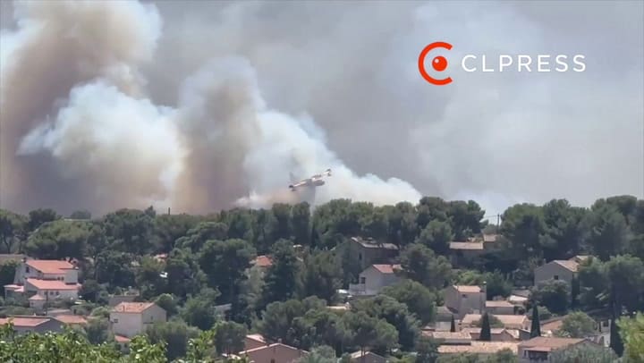 Así fue el incendio en Marsella