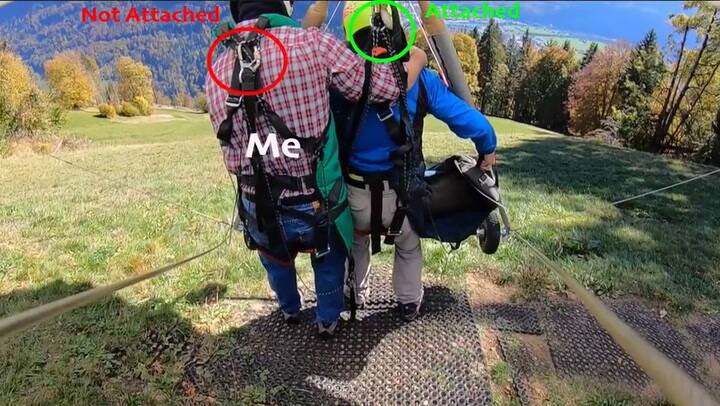 Un turista casi muere en un vuelo de ala delta en Suiza - Fuente: YouTube