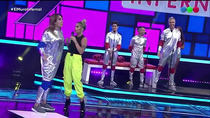 Lizy Tagliani también participó del programa siendo del equipo azul - Fuente: Telefe