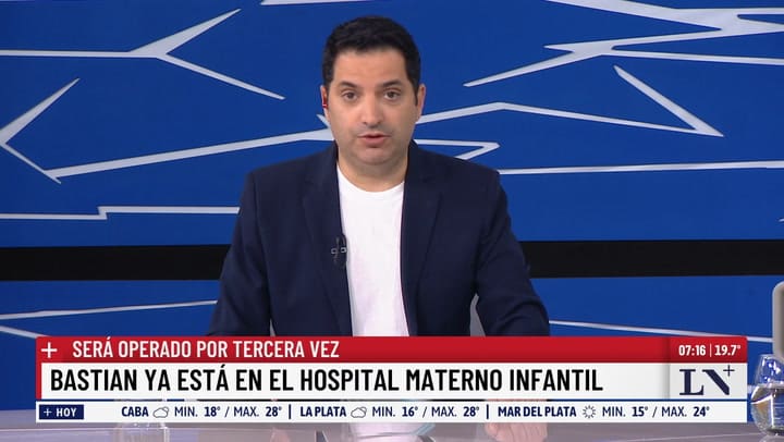 Bastian sera operado por tercera vez