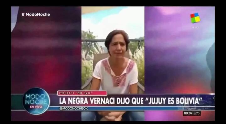 Sofía Jujuy se puso seria y respondió los dichos de la Negra Vernaci - Fuente: América TV/Modo Noche