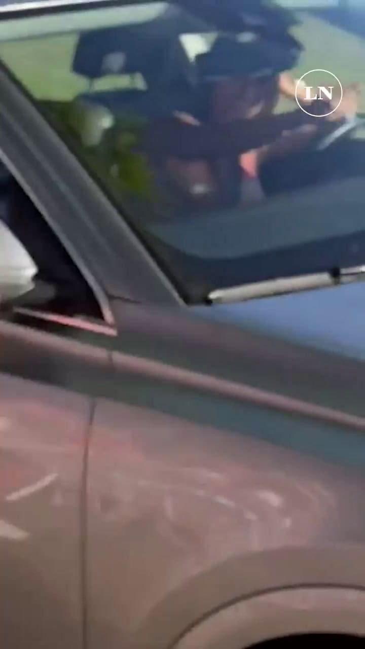 Messi al llegar a Rosario