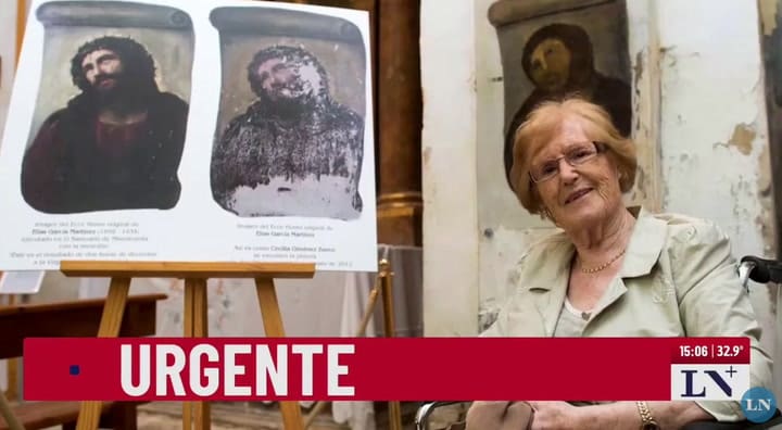 Murió Cecilia Giménez, la pintora que inmortalizó el "Ecce Homo"