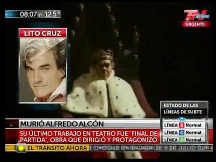 Lito Cruz, sobre Alcón: 'Era un amigo y un colega' (TN)