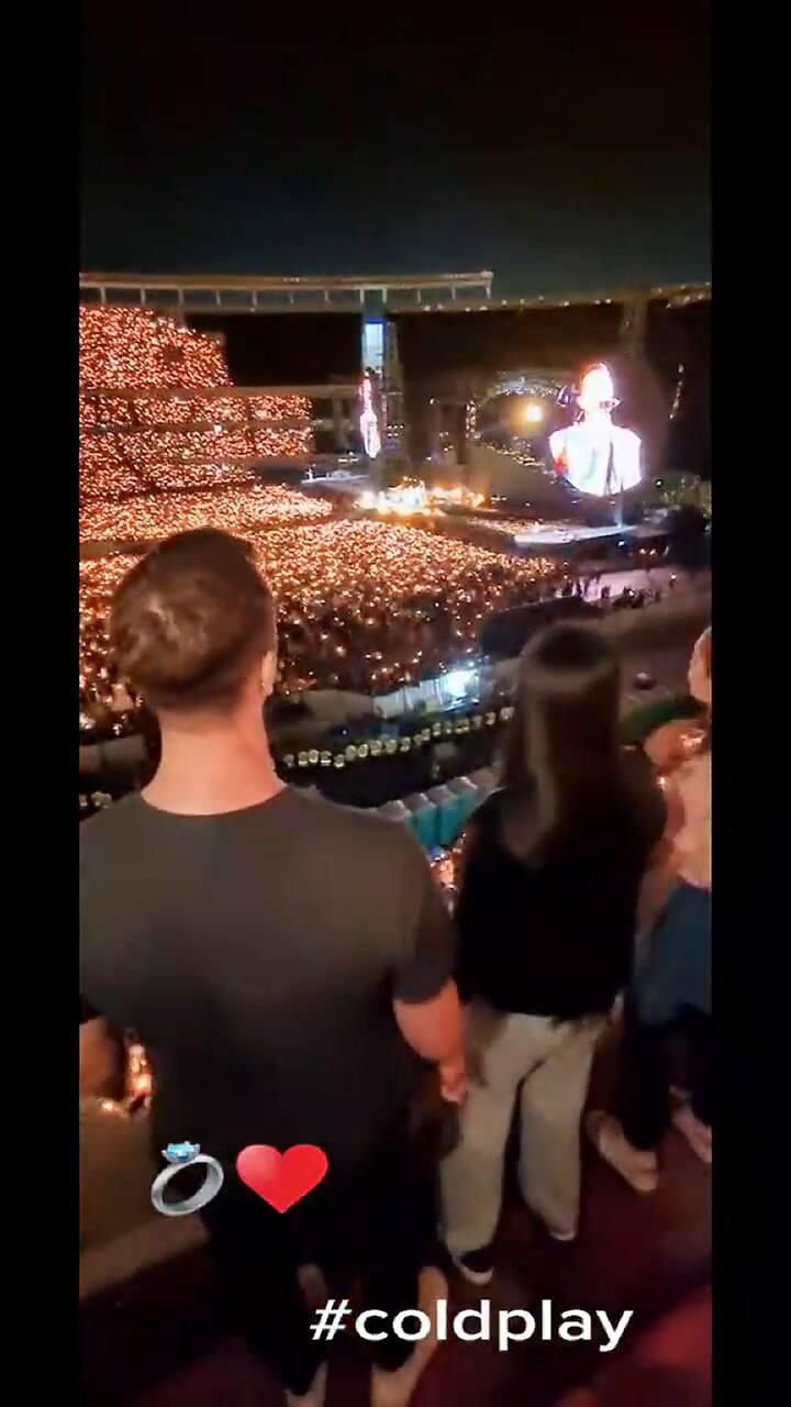 La propuesta de casamiento en el show de Coldplay (Video: TikTok @benjaminduk3)