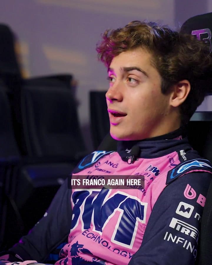 Franco Colapinto presentó en un simulador cómo es el circuito donde se correrá el Gran Premio de Miami de Fórmula 1