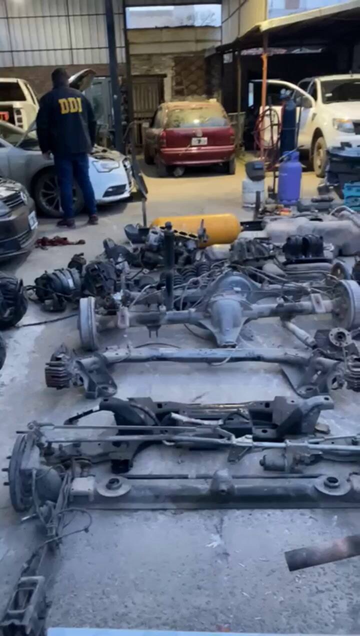 El desarmadero de Osky y El Chileno, en La Matanza