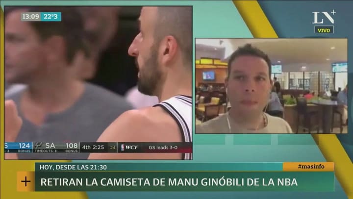 Hoy retiran la camiseta de Manu Ginóbili de la NBA
